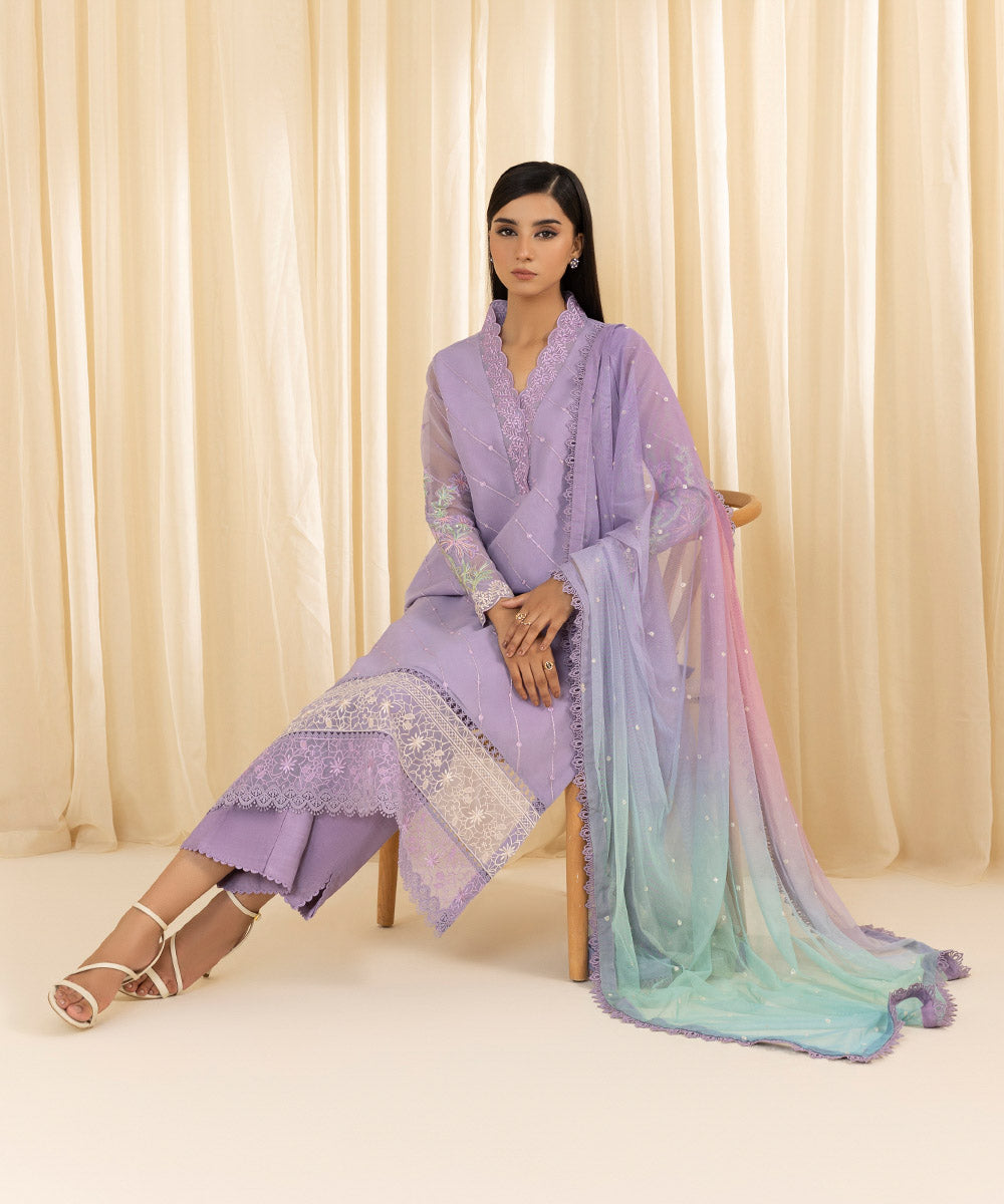 Sapphire Festive Unstitched Collection | 0U2DESL24V64 - Image 4