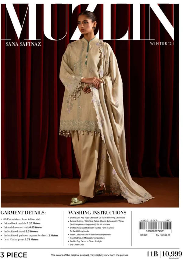 Sana Safinaz Muzlin Fall Winter   | 11B