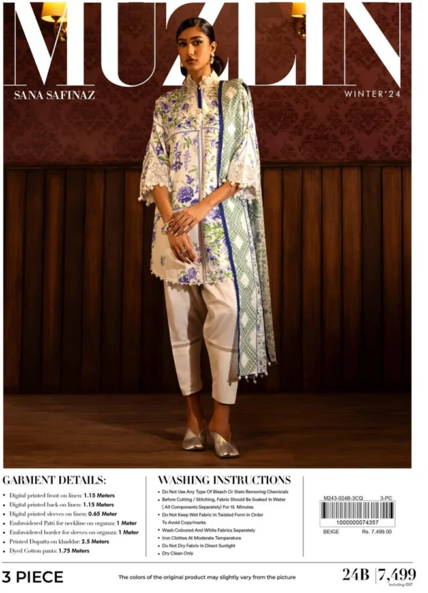 Sana Safinaz Muzlin Fall Winter   | 24B