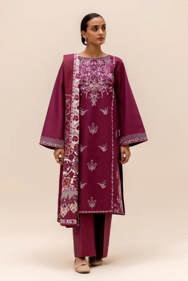 Beechtree Unstitched Winter Limited Edition   | BT22401UN004064-PURPLE-2000000265857-3PC