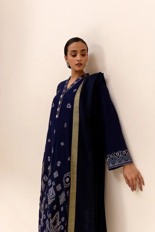 Alternative view of Beechtree Unstitched Winter Limited Edition   | BT22401UN004090-BLUE-2000000265871-3PC