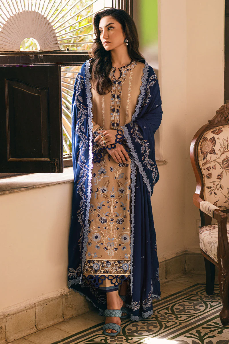 Mushq Hemline Winter Karandi | Saffron Kiss - Image 3