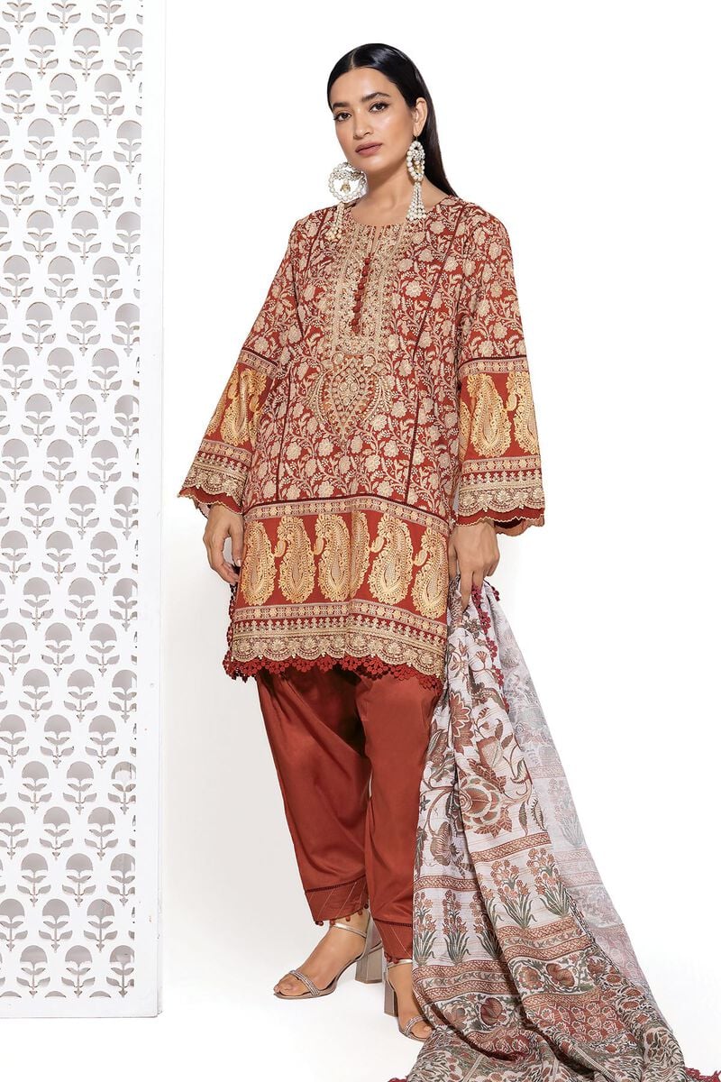 Khaadi Fall Collection | cs240810_rust