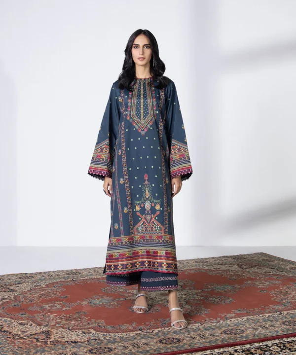 Sapphire 2 Piece - 002TESL23V01  Embroidered Silk Suit | GZ-7