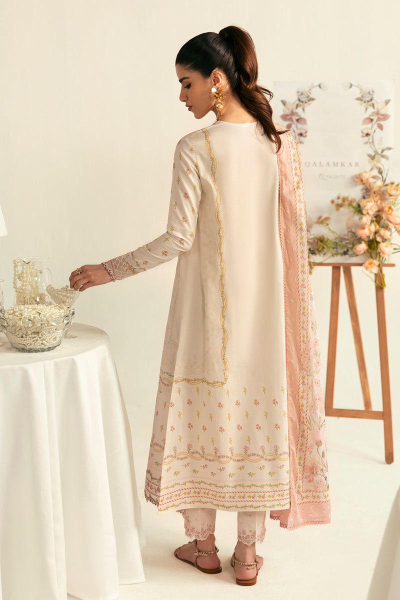 Qalamkar QPrints Unstitched Printed Lawn | 01A - Image 2