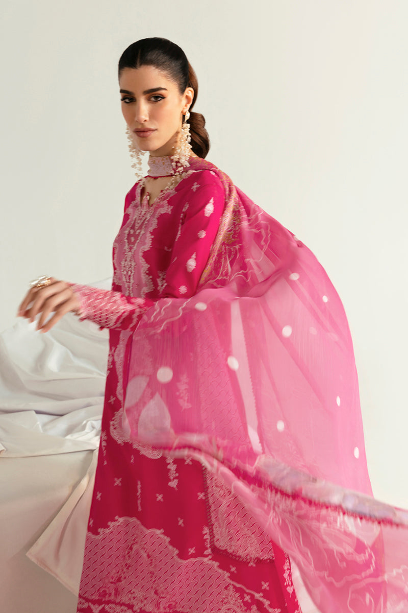 Qalamkar QPrints Unstitched Printed Lawn | 06B - Image 4