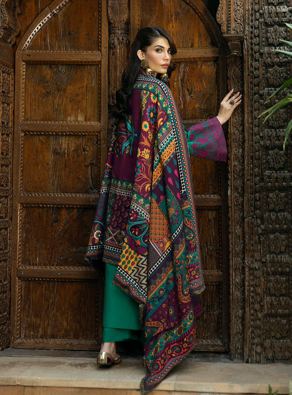 Zainab Chottani Winter Shawl Collection | D8 - Image 2