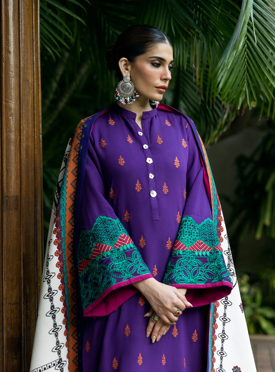 Zainab Chottani Winter Shawl Collection | D9 - Image 4