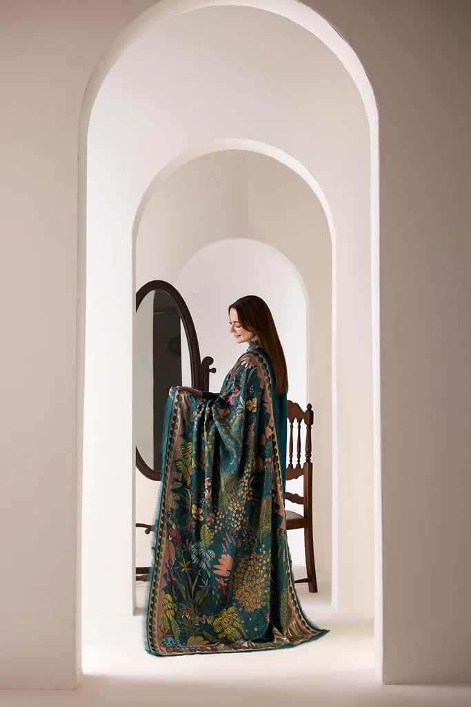 Sobia Nazir Winter Shawl | 5A - Image 3