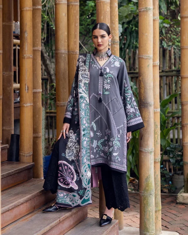 Mushq Hemline Karandi   || Silver Mist