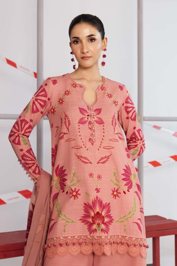 Alternative view of Maria b  M Basics Printed Slub Khaddar || MB-CUS25-1104A