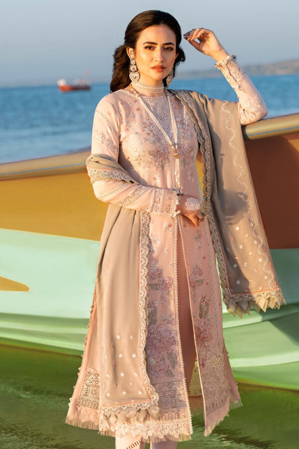 Alternative view of Jazmin Shahkaar Eid Emb Lawn`23 D#05 (BAHARA) (GZ-182)