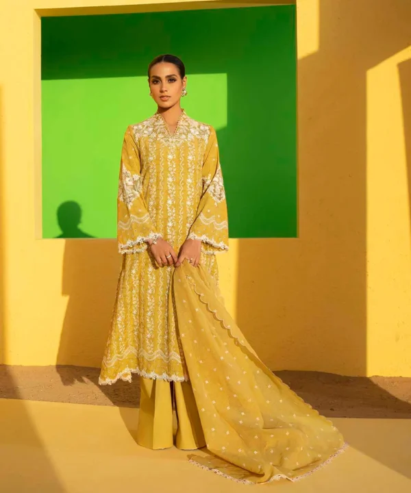 Sapphire 3 Piece - Embroidered Self Jacquard Suit 3PE-SG23V1 Spring Summer Lawn Vol 1 (GZ-239)