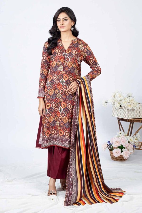 Gulahmed Printed Linen with Printed Linen Dupatta WNS-32217 B Winter Collection Vol 3 | GZ-6