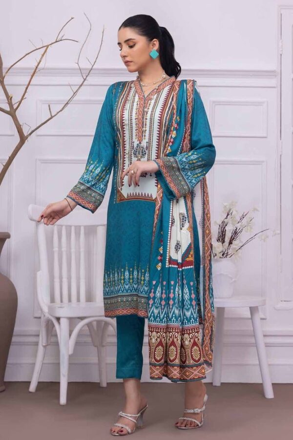 Alternative view of Gulahmed Printed Linen with Printed Linen Dupatta WNS-32217 B Winter Collection Vol 3 | GZ-29