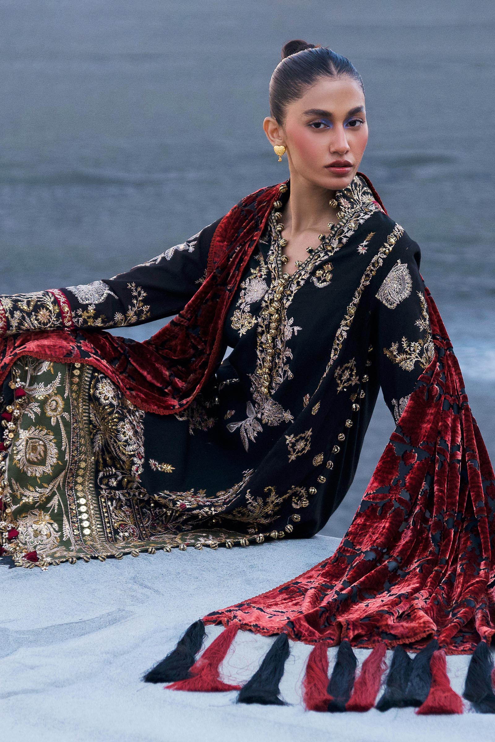 Sana Safinaz Winter Shawl | S241-001A - Image 2