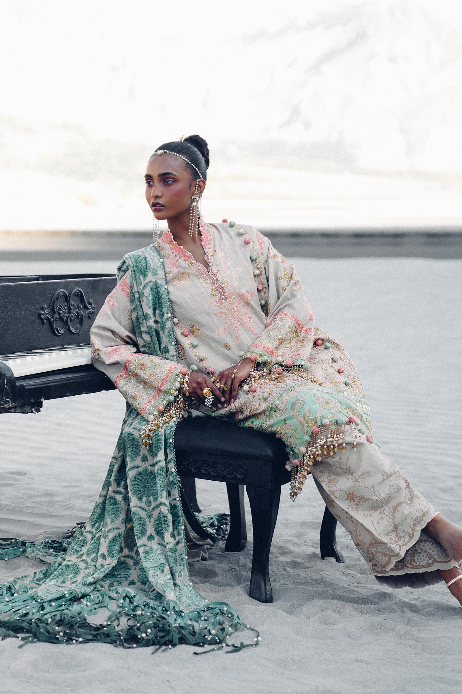 Sana Safinaz Winter Shawl | S241-001B - Image 6