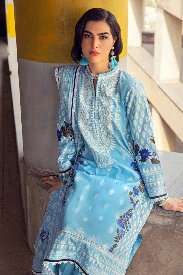 3 Piece Embroidered Cambric with Printed Lawn Gul Ahmed CBE-32006 (GZ-116)