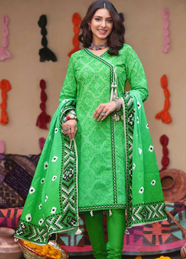 Heritage Series by AL Zohaib Printed Chunri Lawn || AZ26UCH D-4