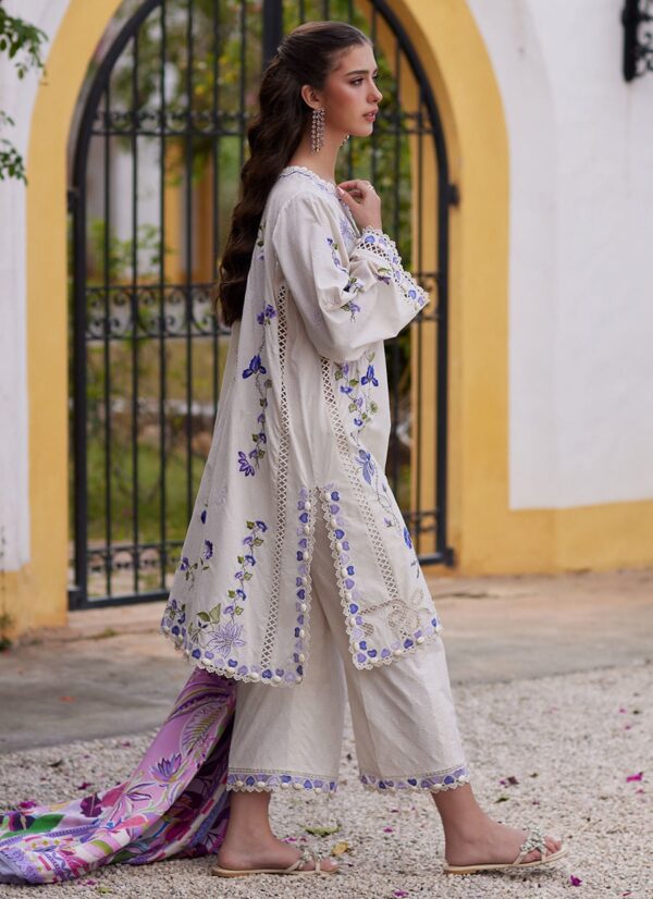 Alternative view of Farah Talib Aziz Luxury Lawn 2026 | Evita Ivory