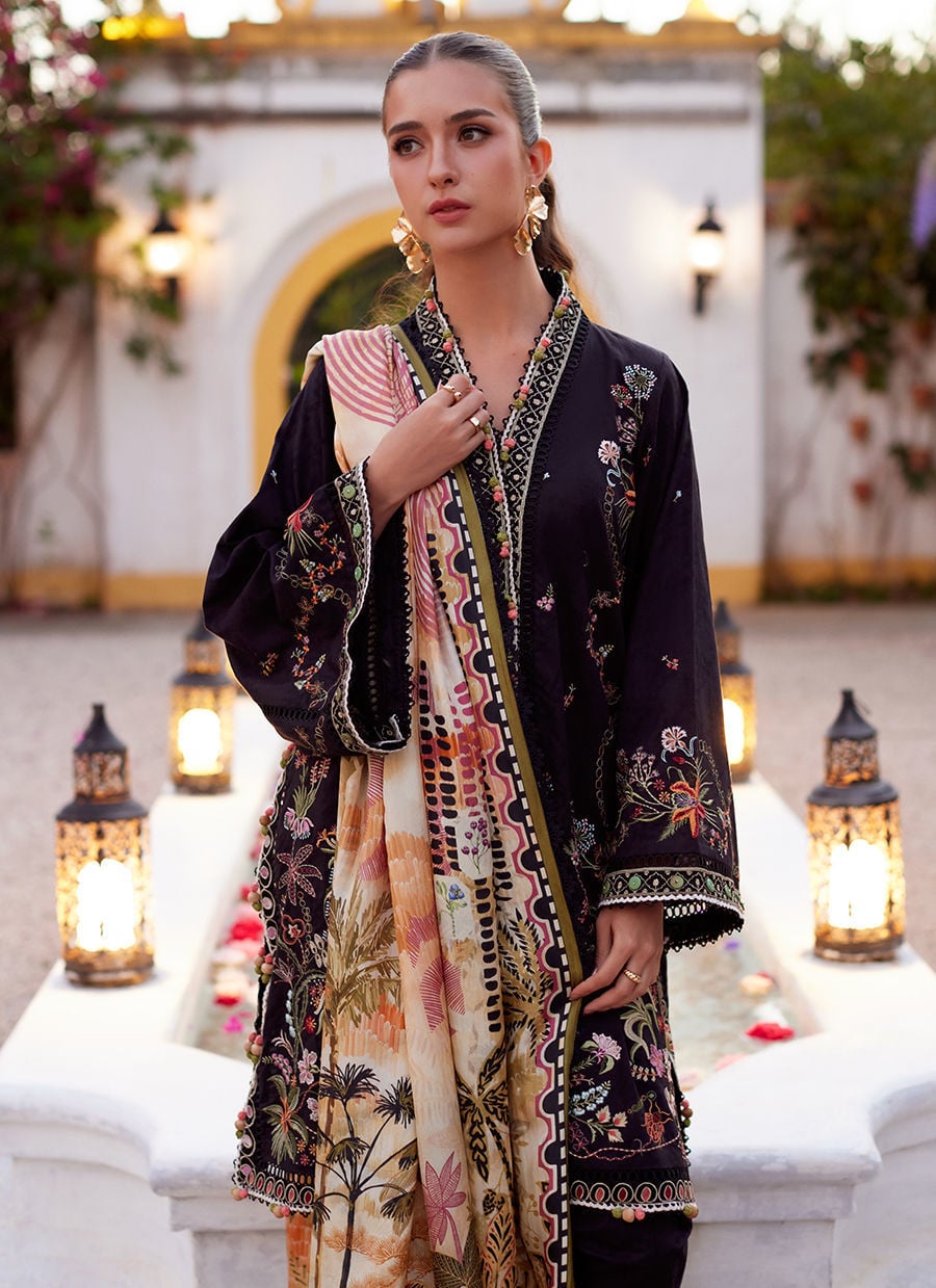 Farah Talib Aziz Luxury Lawn 2026 | Blanca Black - Image 2
