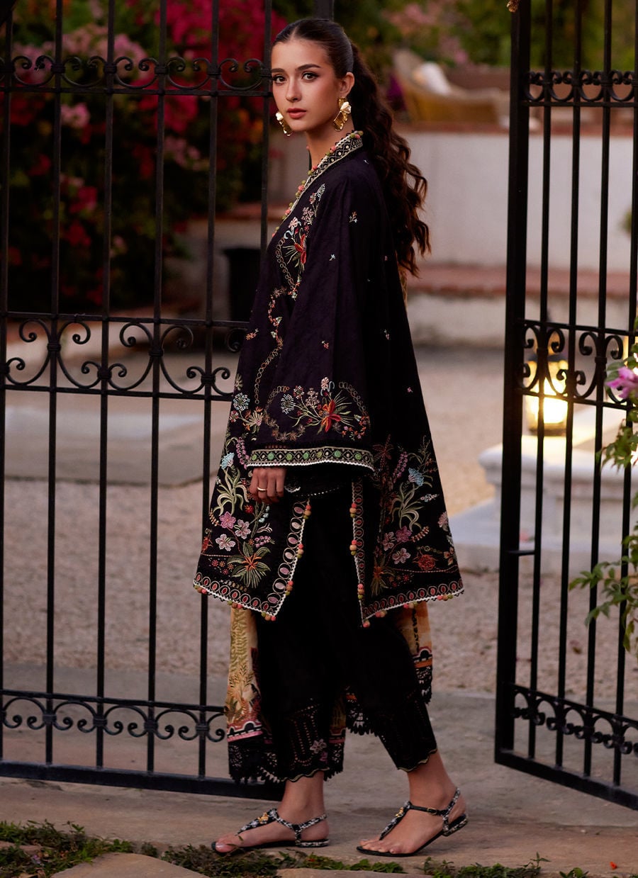 Farah Talib Aziz Luxury Lawn 2026 | Blanca Black - Image 4