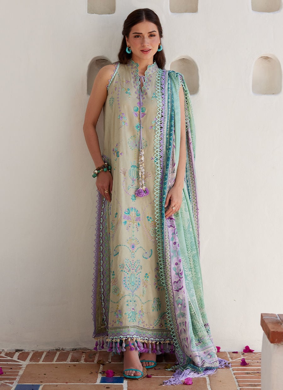 Farah Talib Aziz Luxury Lawn 2026 | Valeria Olive