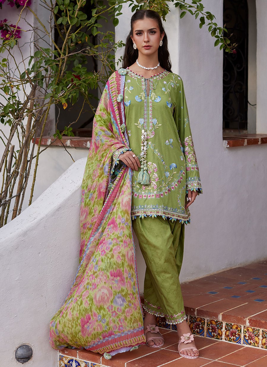 Farah Talib Aziz Luxury Lawn 2026 | Carmen Kiwi - Image 5