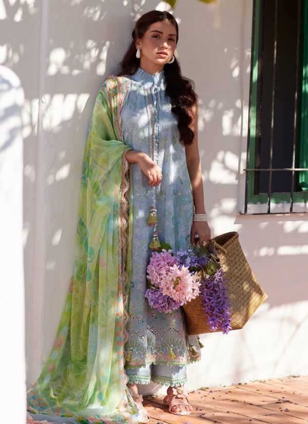 Farah Talib Aziz Luxury Lawn 2026 | Sienna Sky Blue