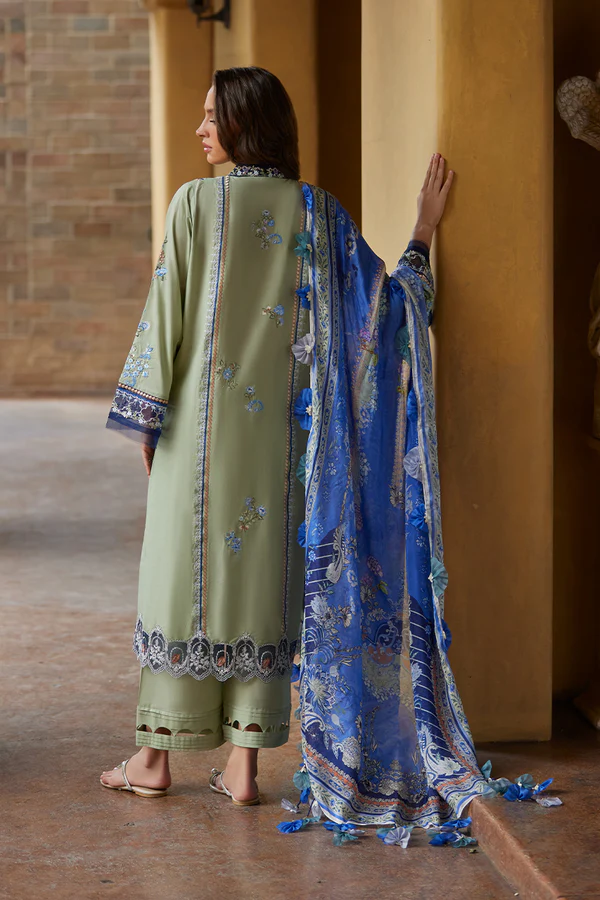Nida Azwer Luxury Lawn 2026 || Floral Reverie - Image 3