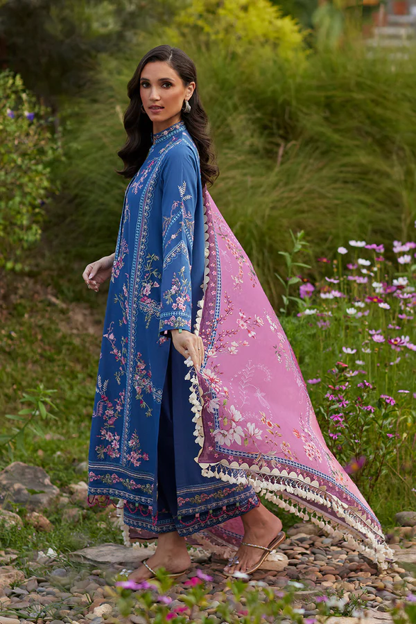 Nida Azwer Luxury Lawn 2026 || Magnolia Magic - Image 4