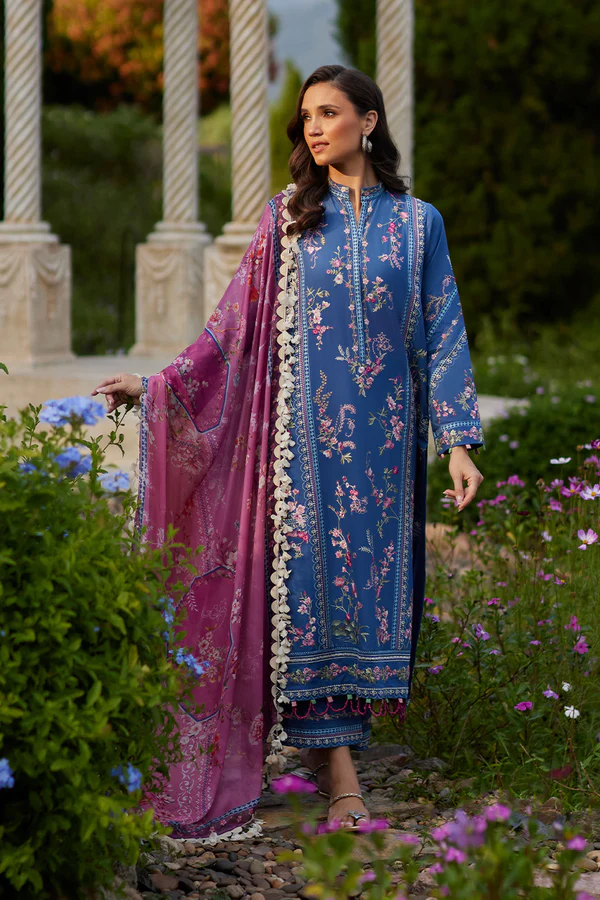 Nida Azwer Luxury Lawn 2026 || Magnolia Magic - Image 3