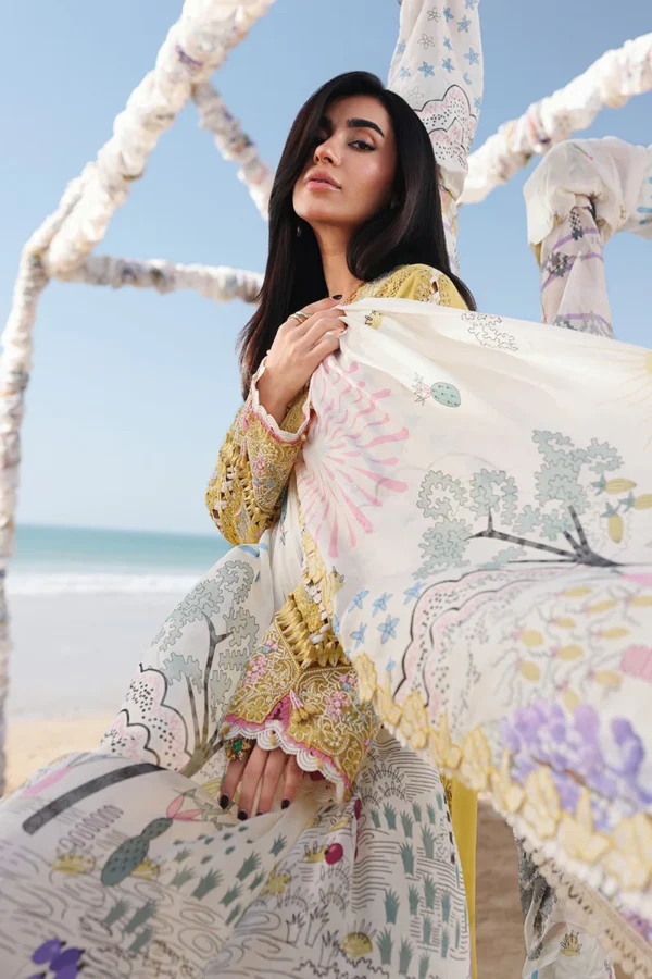 Alternative view of Sahil Luxury Lawn '26 by Qalamkar || SA-07 HIRA