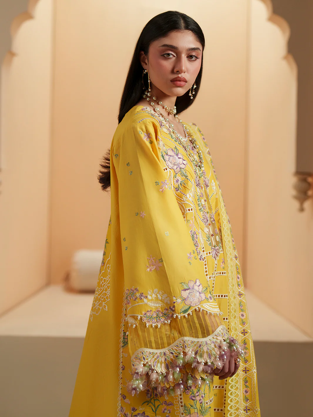 Mashriq Luxury Lawn 2026 by Bin Ilyas || D-111-A - Image 5