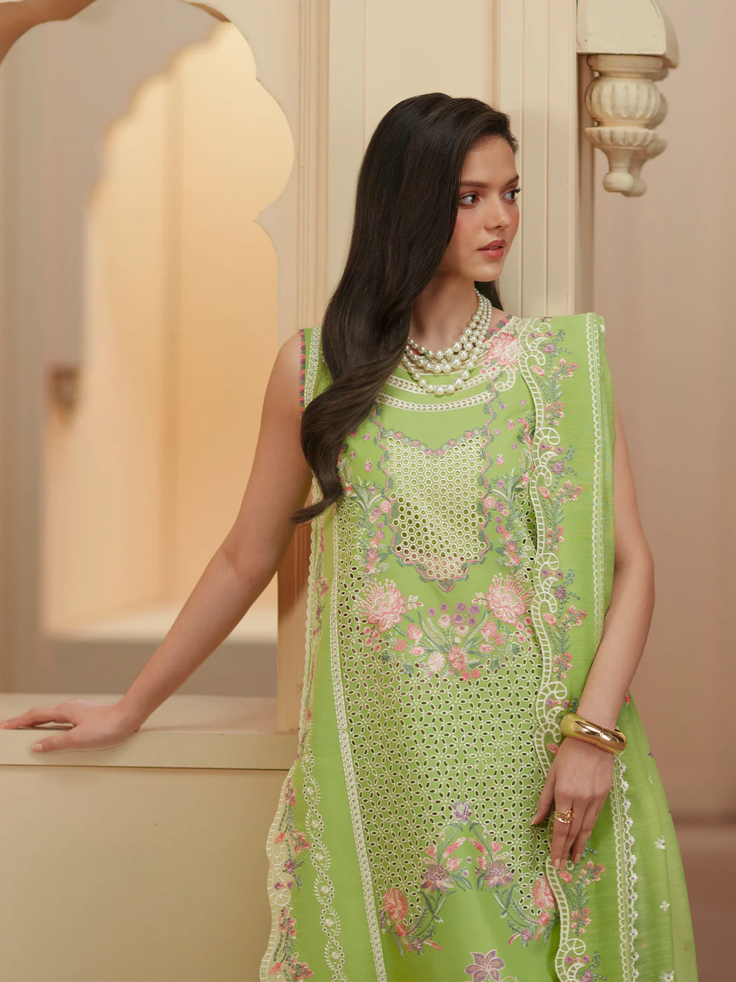 Mashriq Luxury Lawn 2026 by Bin Ilyas || D-112-A - Image 5