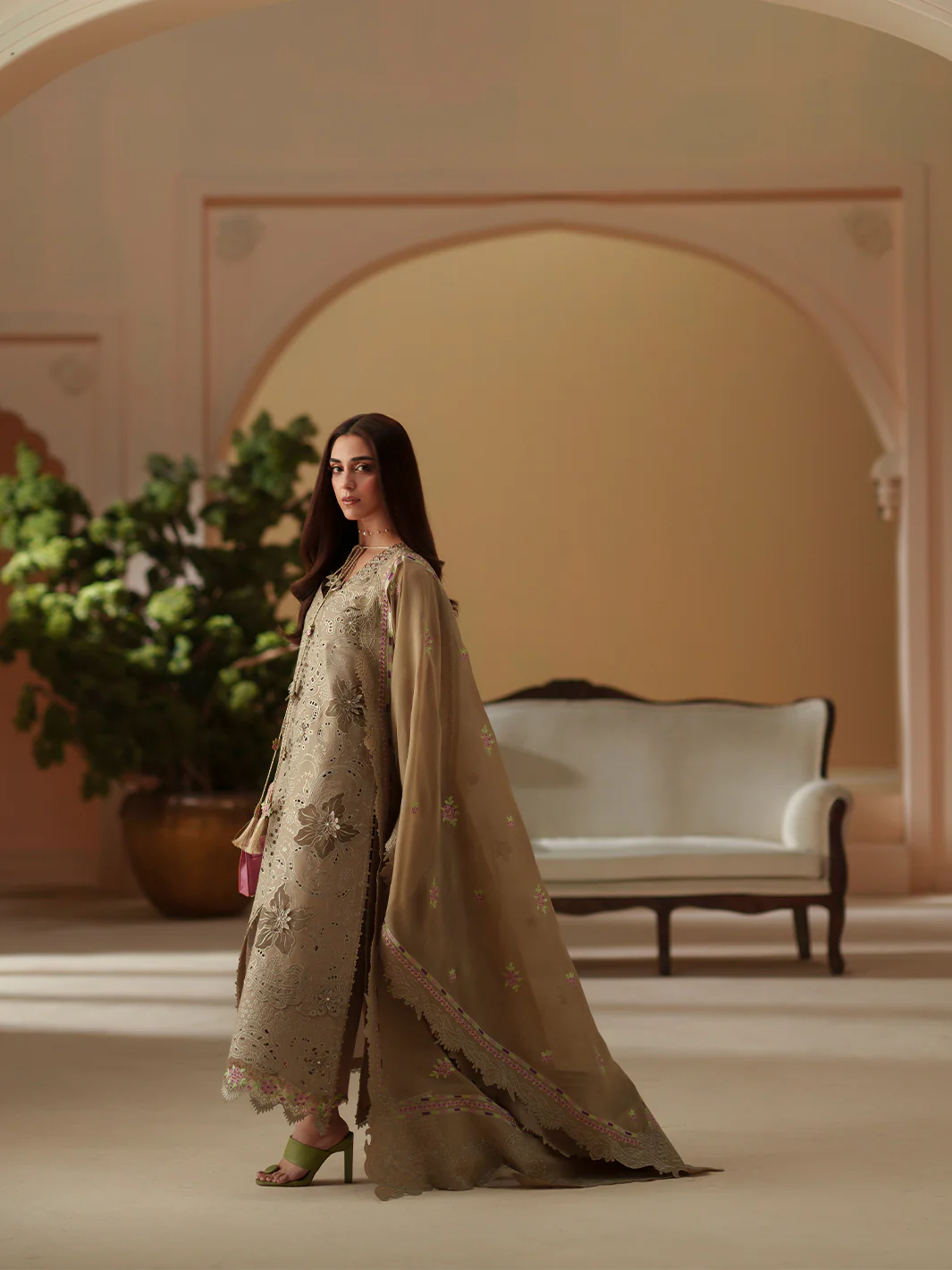 Mashriq Luxury Lawn 2026 by Bin Ilyas || D-113-A - Image 6