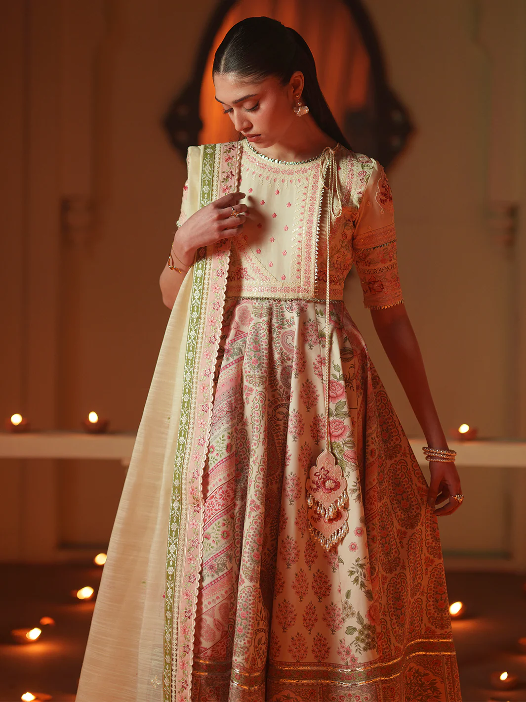 Mashriq Luxury Lawn 2026 by Bin Ilyas || D-115-A - Image 4