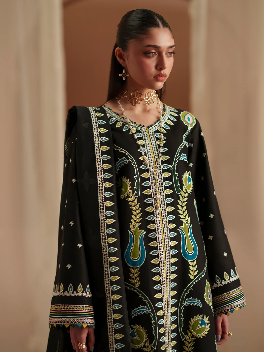 Mashriq Luxury Lawn 2026 by Bin Ilyas || D-118-B - Image 5
