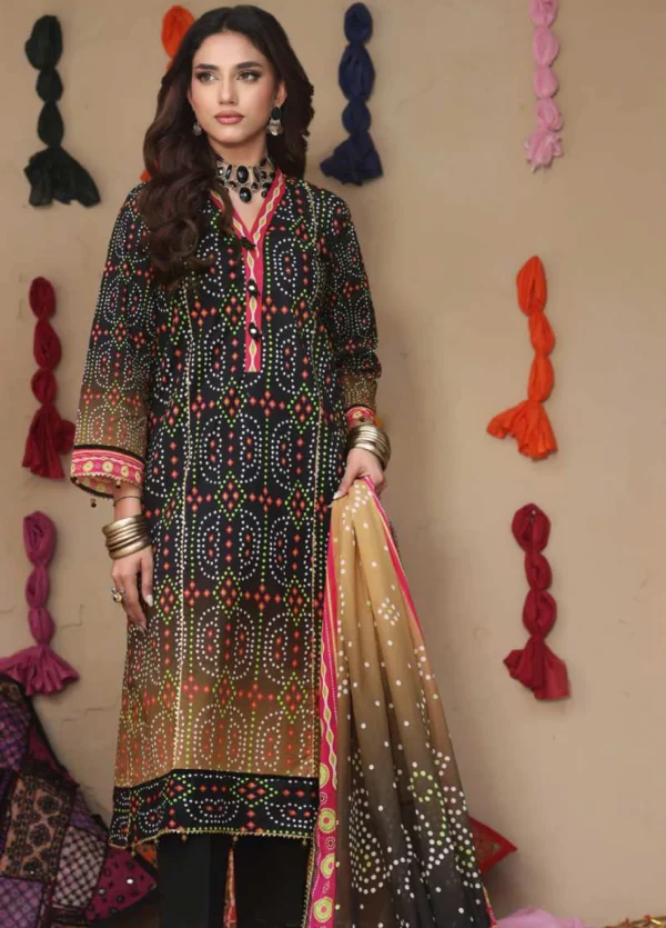 Heritage Series by AL Zohaib Printed Chunri Lawn || AZ26UCH D-2