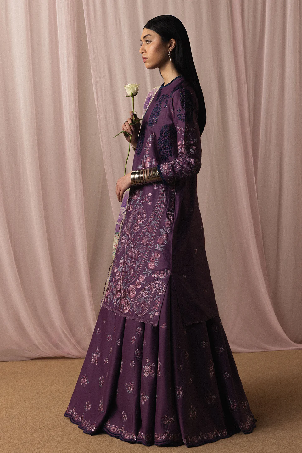 Zara Shahjahan Luxury Summer Lawn | Satori 2026 | Sumire-D2