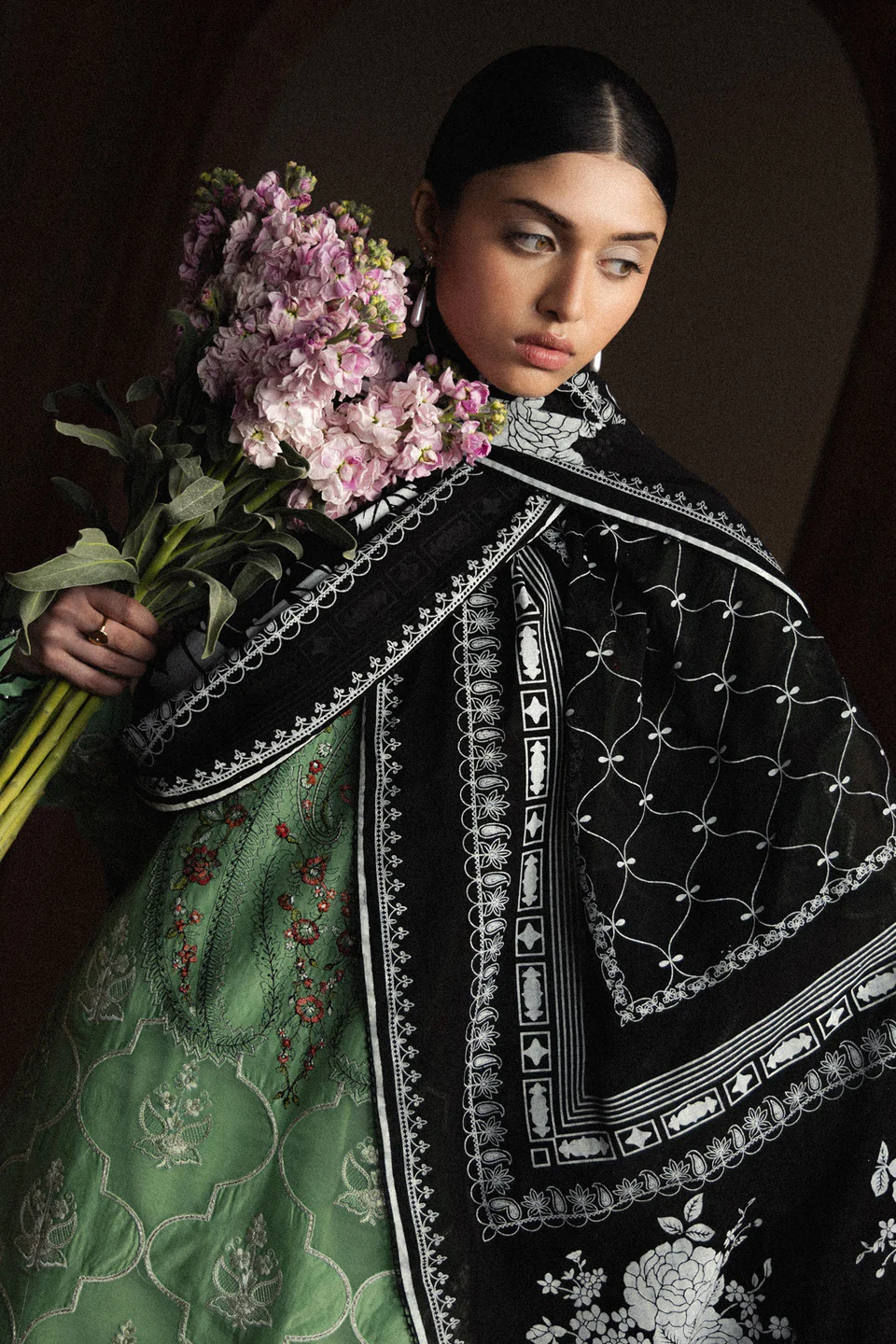 Zara Shahjahan Luxury Summer Lawn | Satori 2026 | Midoriya-D6