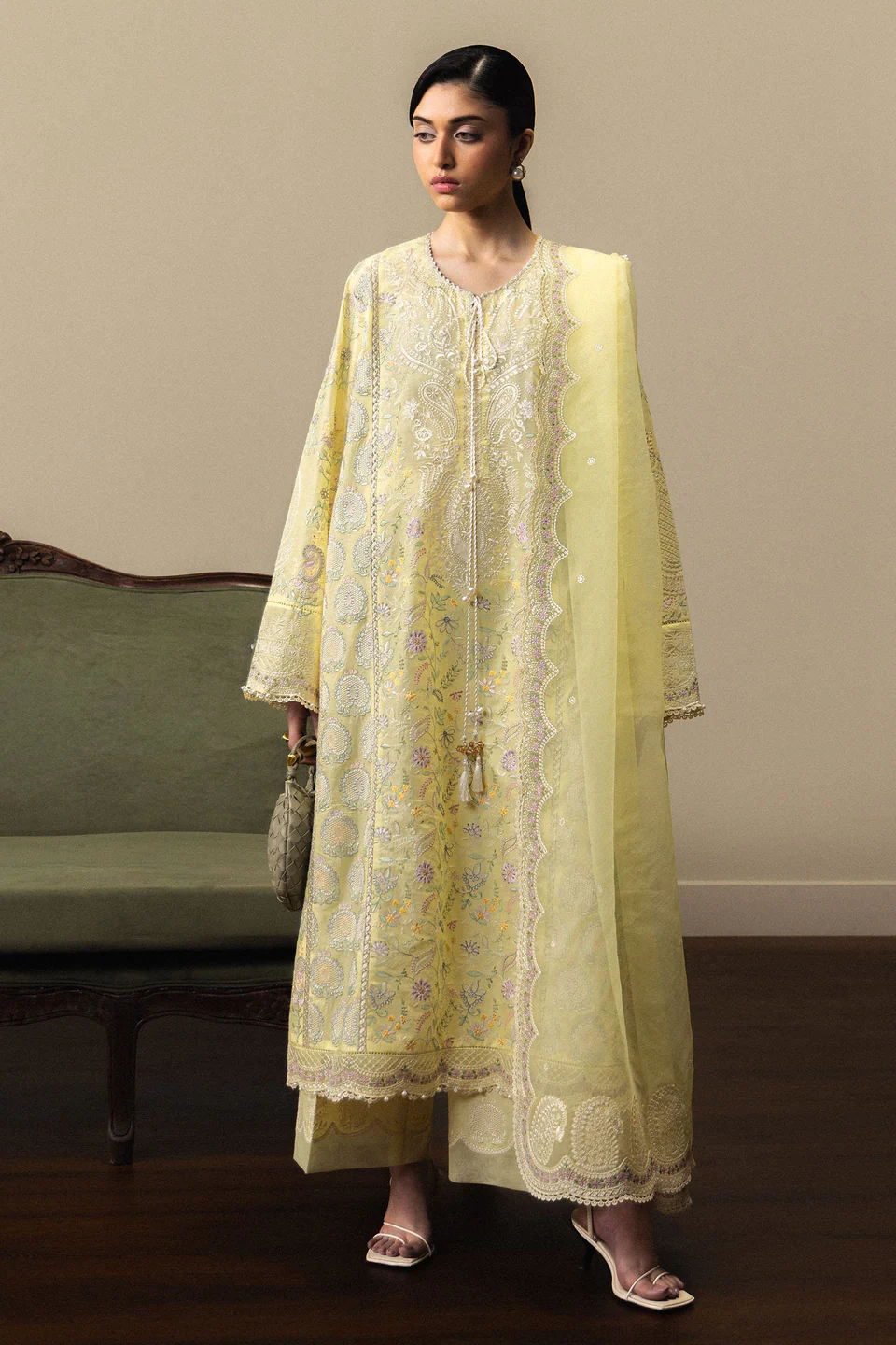 Zara Shahjahan Luxury Summer Lawn | Satori 2026 | Hinata-D3