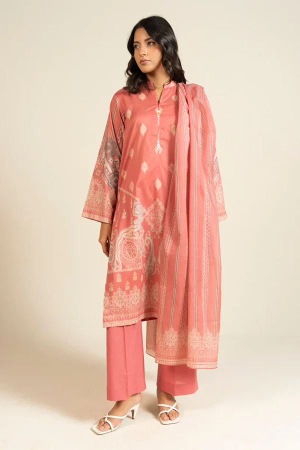 AlKaram Spring Summer 2026 Lawn || EFL-50-3P25-Hot Pink