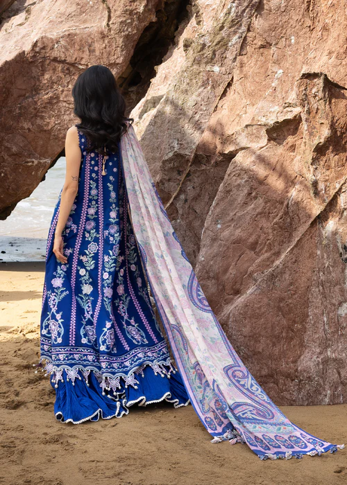 Sadaf Fawad Khan Siraa Lawn 2026 || Neel - Image 3