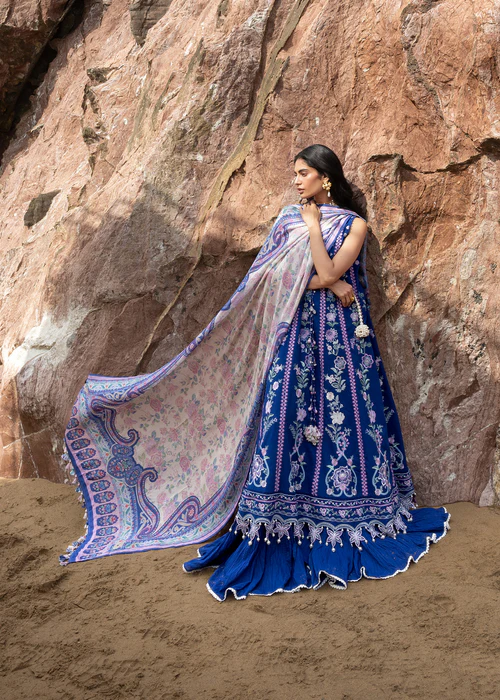 Sadaf Fawad Khan Siraa Lawn 2026 || Neel - Image 5
