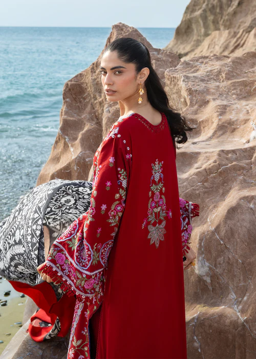 Sadaf Fawad Khan Siraa Lawn 2026 || Laal - Image 4