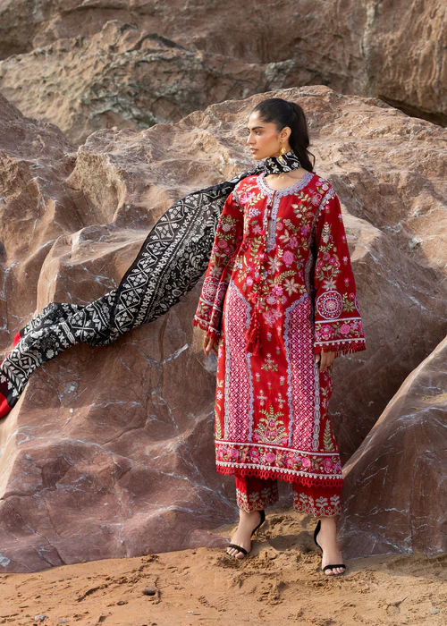 Sadaf Fawad Khan Siraa Lawn 2026 || Laal - Image 6