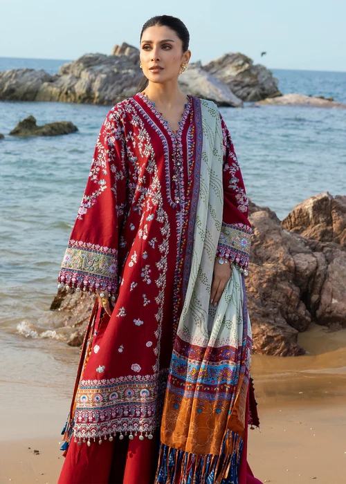 Sadaf Fawad Khan Siraa Lawn 2026 || Aatish - Image 3