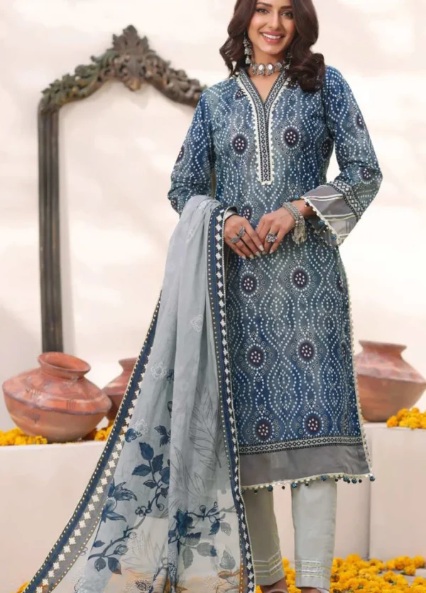 Heritage Series by AL Zohaib Printed Chunri Lawn || AZ26UCH D-7