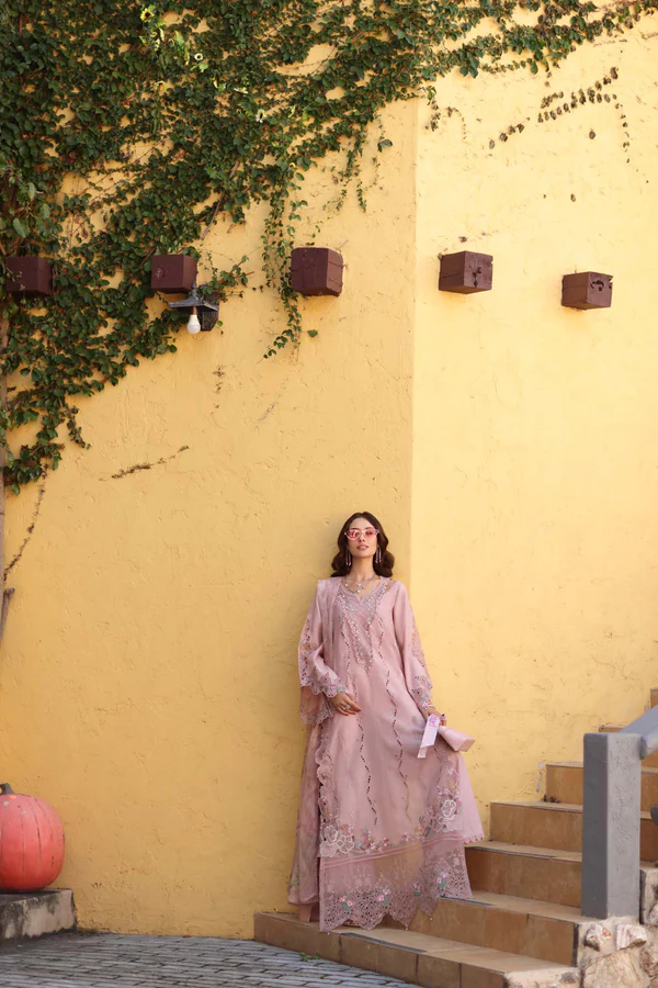 Alternative view of Noor Luxe Chikankari 2026 by Saadia Asad || D2 - A - Pink